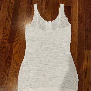 Onia Linen Crochet Mini Dress